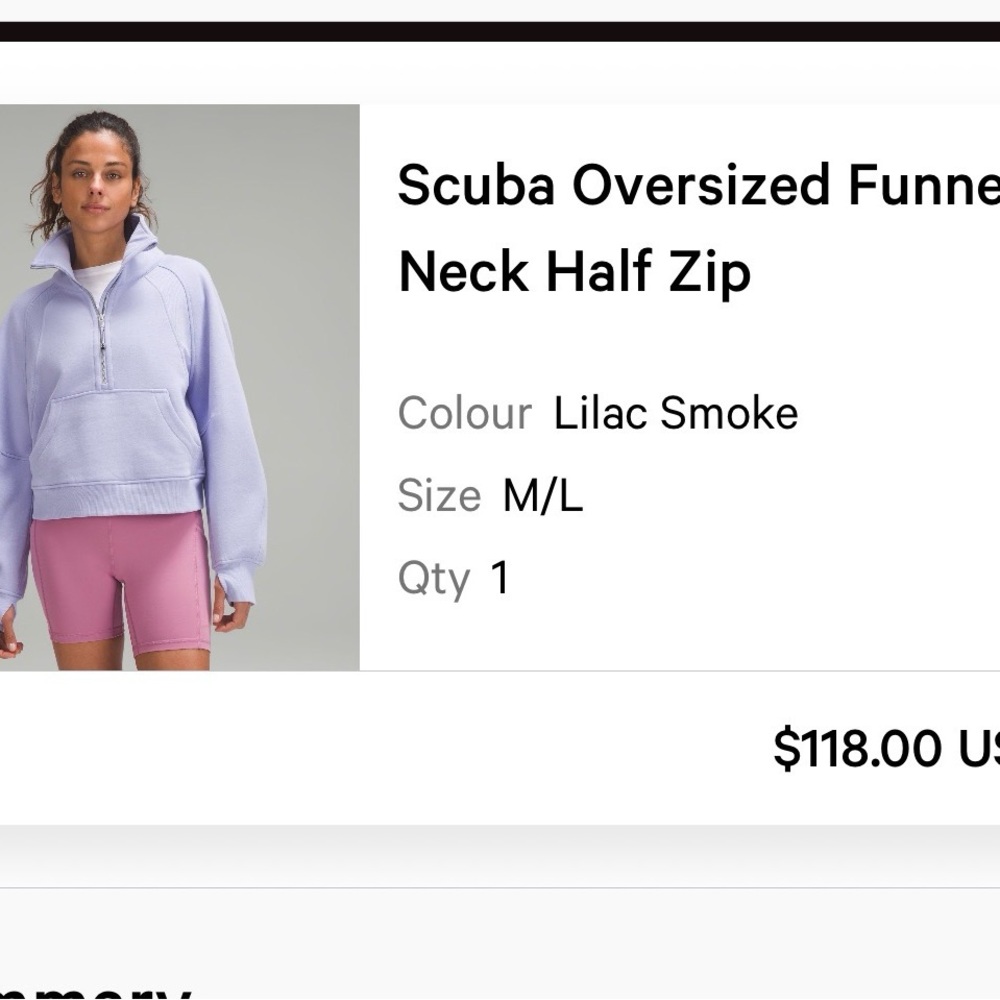 lululemon athletica Purple funnel neck zip up. - Picture 2 of 5
